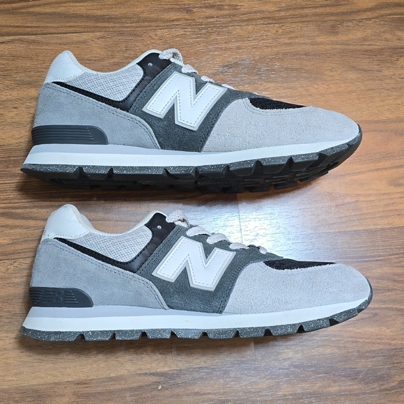 New Balance 574 Big Kid Blacktop White - Picture 5 of 10